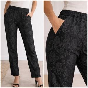 Sandro Paris Women's Tiger embroidered Pants in black size 1